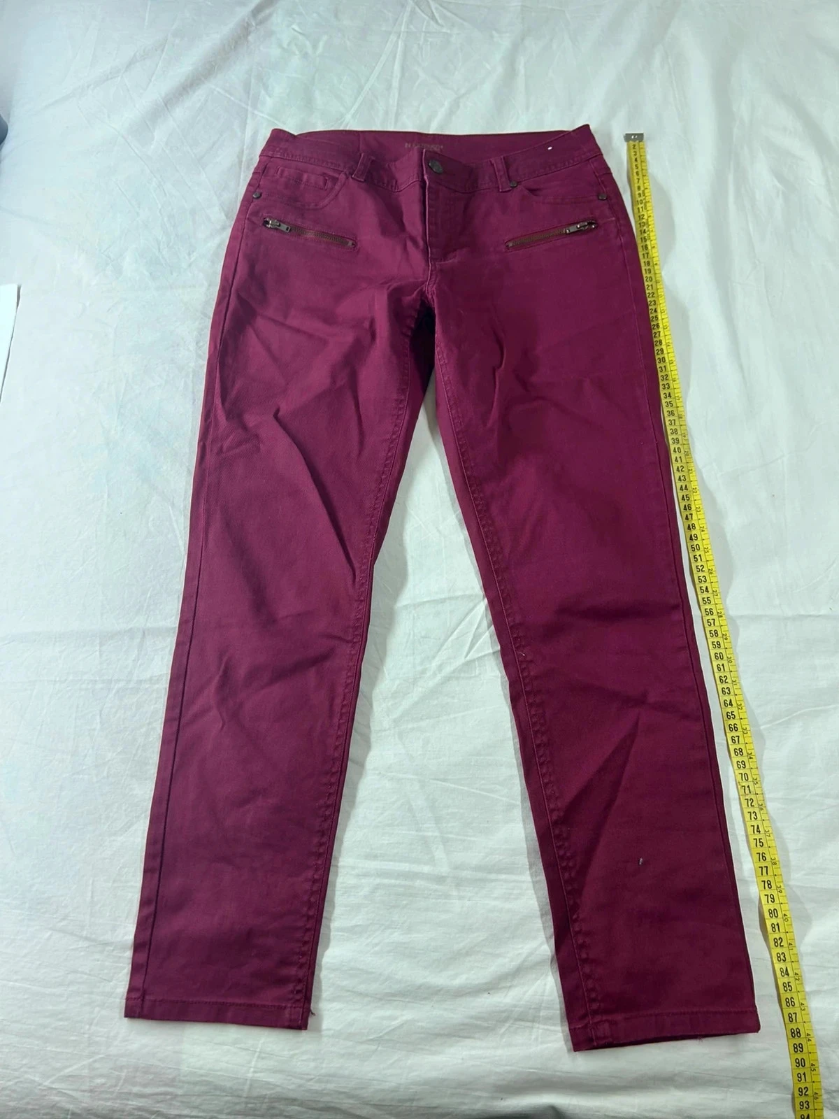 Jean slim rouge bordeaux in extenso